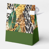 Muster für Safari Animals' Pelz Prints & Palm Blät Geschenkschachtel (Rückseite)