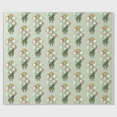 Muster für Sage und Gold Balloons Geschenkpapier (Flach)