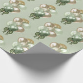 Muster für Sage und Gold Balloons Geschenkpapier (Ecke)