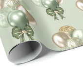 Muster für Sage und Gold Balloons Geschenkpapier (Rolleneckpunkt)