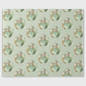 Muster für Sage und Gold Balloons Geschenkpapier (Flach)