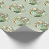 Muster für Sage und Gold Balloons Geschenkpapier (Ecke)