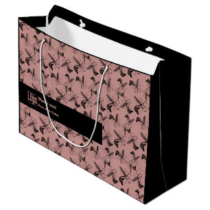 Muster für Salon Tools Logo Motto QR Code Rosa Sch Große Geschenktüte
