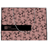 Muster für Salon Tools Logo Motto QR Code Rosa Sch Große Geschenktüte (Rückseite)