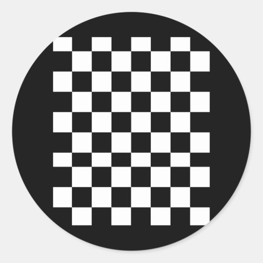 Muster für Schach und Schachbretter mit kontrollie Runder Aufkleber (Vorderseite)