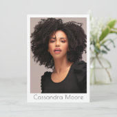 Muster für Schauspieler 4 Foto Zwei-Seiten-Comp-QR Einladung (Stehend Vorderseite)