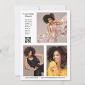 Muster für Schauspieler 4 Foto Zwei-Seiten-Comp-QR Einladung (Rückseite)