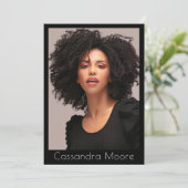 Muster für Schauspieler 4 Foto Zwei-Seiten-Comp-QR Einladung (Stehend Vorderseite)