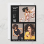Muster für Schauspieler 4 Foto Zwei-Seiten-Comp-QR Einladung (Rückseite)