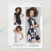 Muster für Schauspieler 4 Foto Zwei-Seiten-Zed-Kar Einladung (Rückseite)