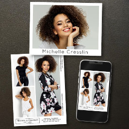 Muster für Schauspieler 4 Foto Zwei-Seiten-Zed-Kar Einladung