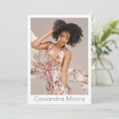 Muster für Schauspieler 4 Foto Zwei-seitige Comp-K Einladung (Stehend Vorderseite)