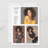 Muster für Schauspieler 4 Foto Zwei-seitige Comp-K Einladung (Rückseite)