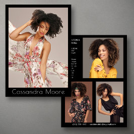 Muster für Schauspieler 4 Foto Zwei-seitige Comp-K Einladung