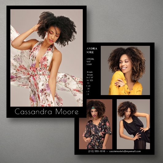 Muster für Schauspieler 4 Foto Zwei-seitige Comp-K Einladung