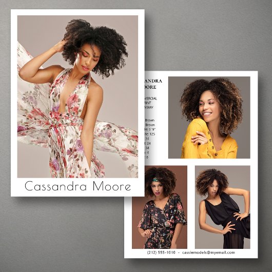 Muster für Schauspieler 4 Foto Zwei-seitige Comp-K Einladung