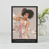 Muster für Schauspieler 4 Foto Zwei-seitige Comp-K Einladung (Stehend Vorderseite)