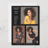 Muster für Schauspieler 4 Foto Zwei-seitige Comp-K Einladung (Rückseite)