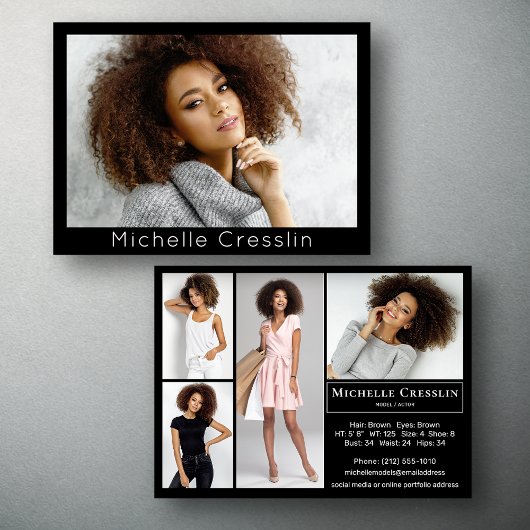 Muster für Schauspieler 5 Foto Zwei-seitige Comp-K Einladung