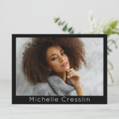 Muster für Schauspieler 5 Foto Zwei-seitige Comp-K Einladung (Stehend Vorderseite)