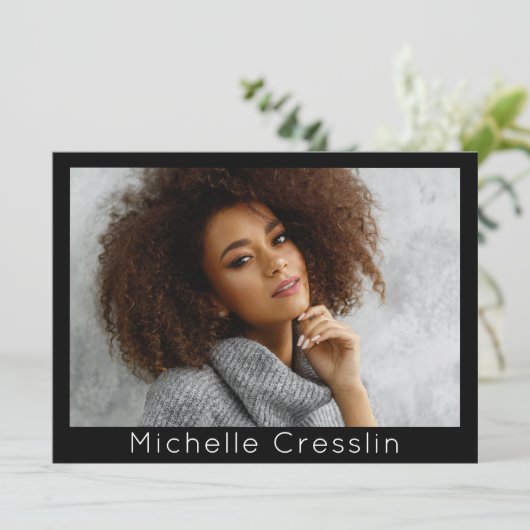 Muster für Schauspieler 5 Foto Zwei-seitige Comp-K Einladung (Stehend Vorderseite)