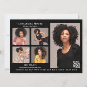 Muster für Schauspieler 6 Foto Zwei-seitige Comp-K Einladung (Rückseite)