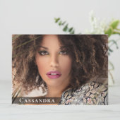 Muster für Schauspieler 6 Foto Zwei-seitige Comp-K Einladung (Stehend Vorderseite)