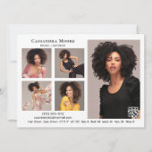 Muster für Schauspieler 6 Foto Zwei-seitige Comp-K Einladung (Rückseite)