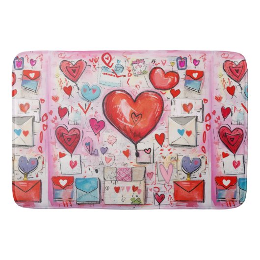 Muster für Schlaghöre und Lieben Badematte (Vorderseite)