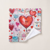 Muster für Schlaghöre und Lieben Badhandtuch Set (Waschlappen)