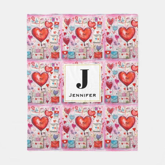 Muster für Schlaghöre und Lieben Fleecedecke (Vorderseite)