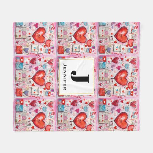 Muster für Schlaghöre und Lieben Fleecedecke (Vorderseite (Horizontal))