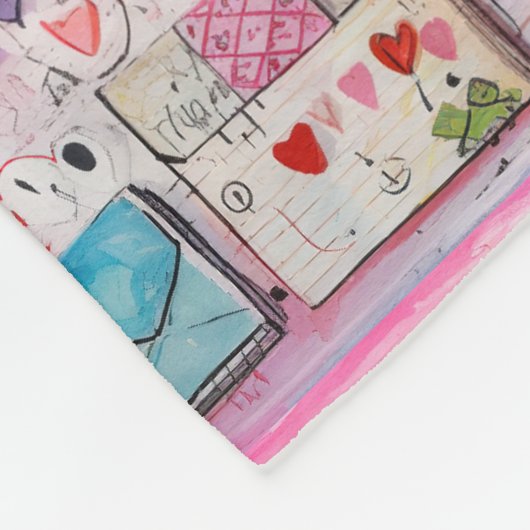 Muster für Schlaghöre und Lieben Fleecedecke (Ecke)