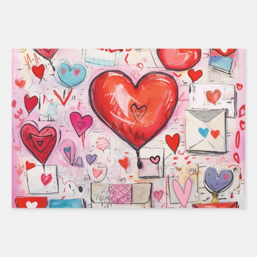 Muster für Schlaghöre und Lieben Geschenkpapier Set (Vorderseite)