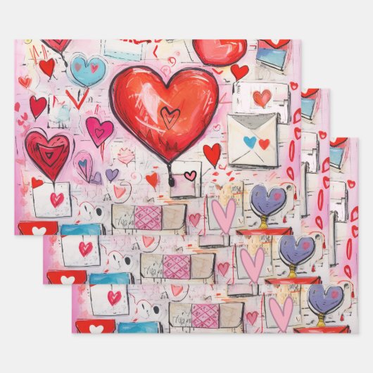 Muster für Schlaghöre und Lieben Geschenkpapier Set (Set)