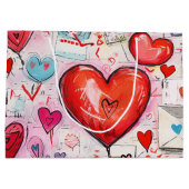 Muster für Schlaghöre und Lieben Große Geschenktüte (Rückseite)