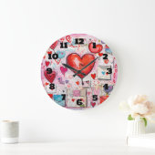 Muster für Schlaghöre und Lieben Große Wanduhr (Zuhause)