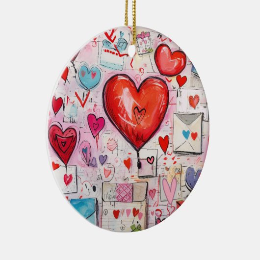 Muster für Schlaghöre und Lieben Keramik Ornament (Rechts)