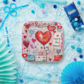 Muster für Schlaghöre und Lieben Pappteller (Party)