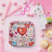 Muster für Schlaghöre und Lieben Pappteller (Party)