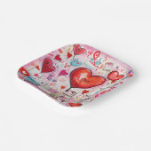 Muster für Schlaghöre und Lieben Pappteller (Gewinkelt)