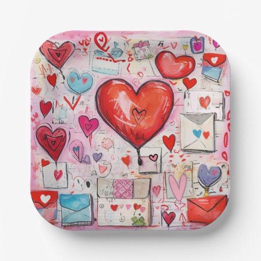 Muster für Schlaghöre und Lieben Pappteller (Vorderseite)