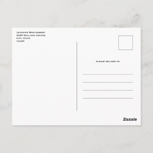 Muster für Schlaghöre und Lieben Postkarte (Rückseite)