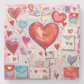 Muster für Schlaghöre und Lieben Steinuntersetzer (Vorderseite)