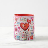 Muster für Schlaghöre und Lieben Tasse (Zentrum)