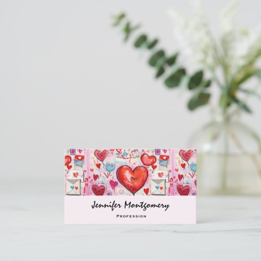 Muster für Schlaghöre und Lieben Visitenkarte (Stehend Vorderseite)