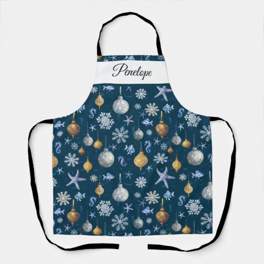 Muster für Schneeflocken an der Küste Schürze (Vorderseite)