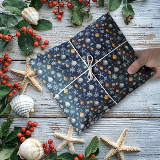 Muster für Schneeflocken an der Küste Seidenpapier