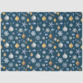 Muster für Schneeflocken an der Küste Seidenpapier (Vorderseite)