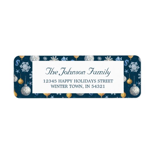 Muster für Schneeflocken und nautische Elemente (Vorne)